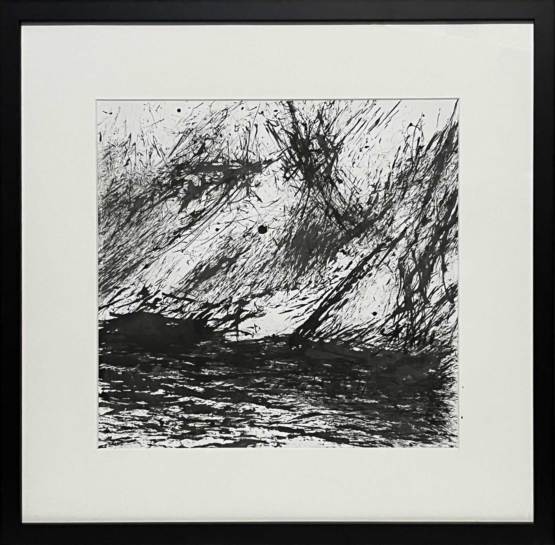 Alma Čače - Metabolizam II, tuš na papiru, 2020., DLightful galerija / Metabolism II, ink on paper, 2020, DLightful Gallery