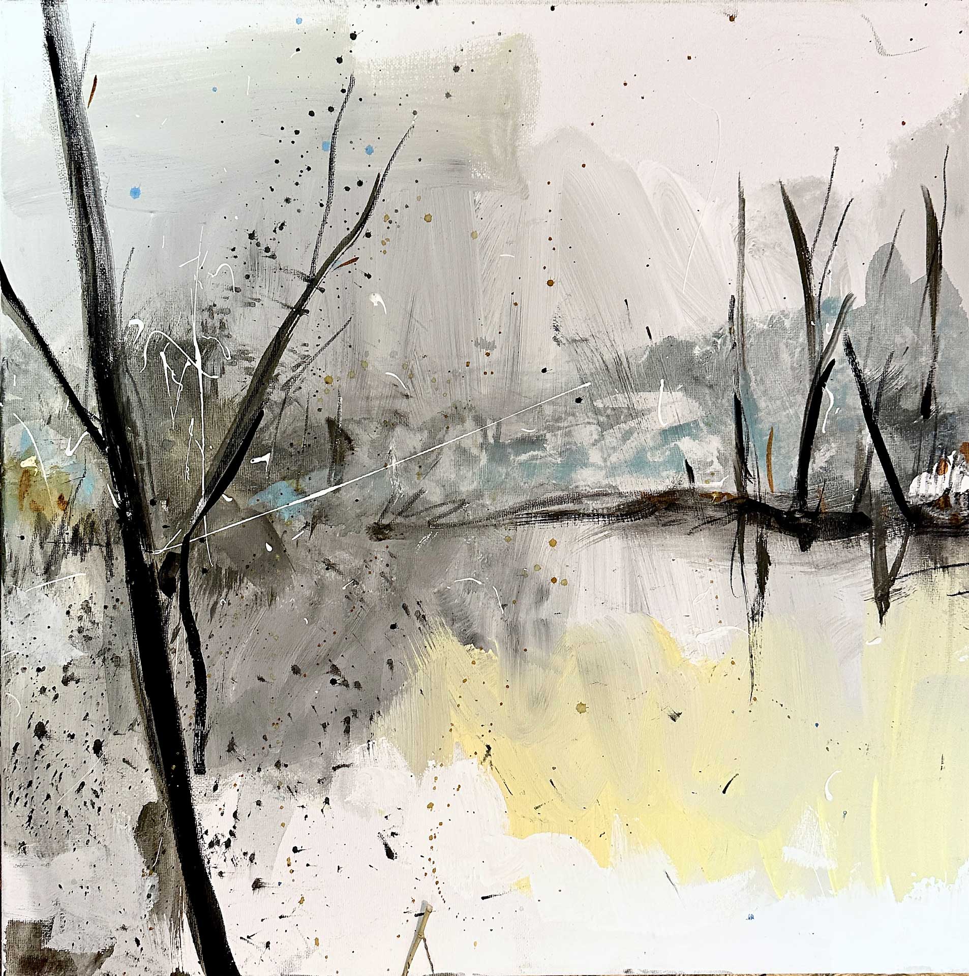 Jelena Martinović - Zimski pejzaž I, akril na platnu, 2024., DLightful galerija / Winter Landscape I, acrylic on canvas, 2024, DLightful Gallery