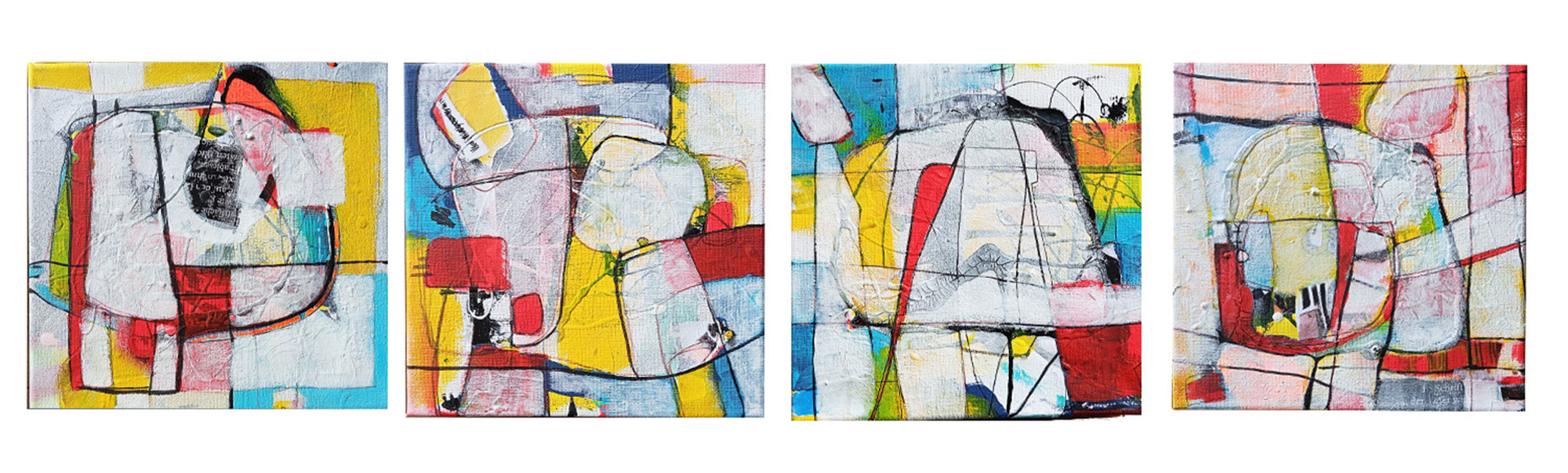Irena Vasilj - Slatki snovi, kolažno kombinirana tehnika na platnu, 2025., DLightful galerija / Sweet Dreams, collage mixed media on canvas, 2025, DLightful Gallery