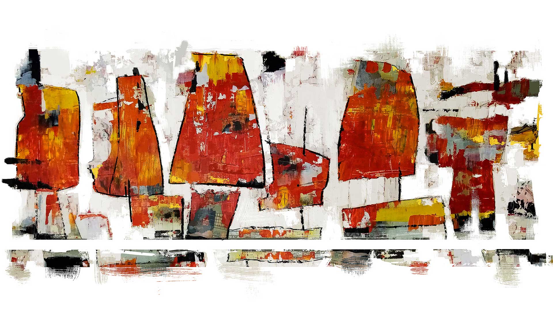 Irena Vasilj - Veseli brodovi, print na papiru ili platnu, 2025., DLightful galerija / Happy Boats, print on paper or canvas, 2025, DLightful Gallery